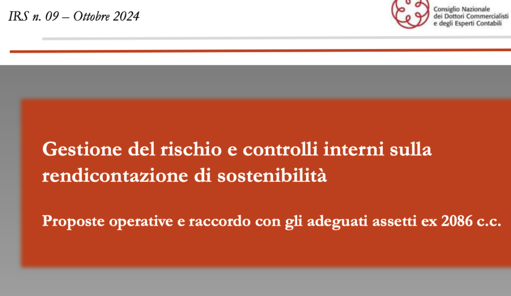 adeguati assetti e rendiconto di sostenibilità esg