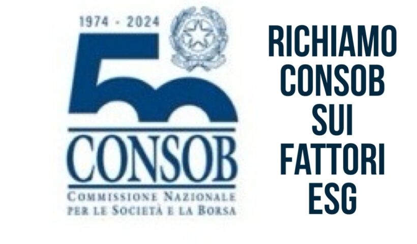 richiamo consob sui fattori ESG